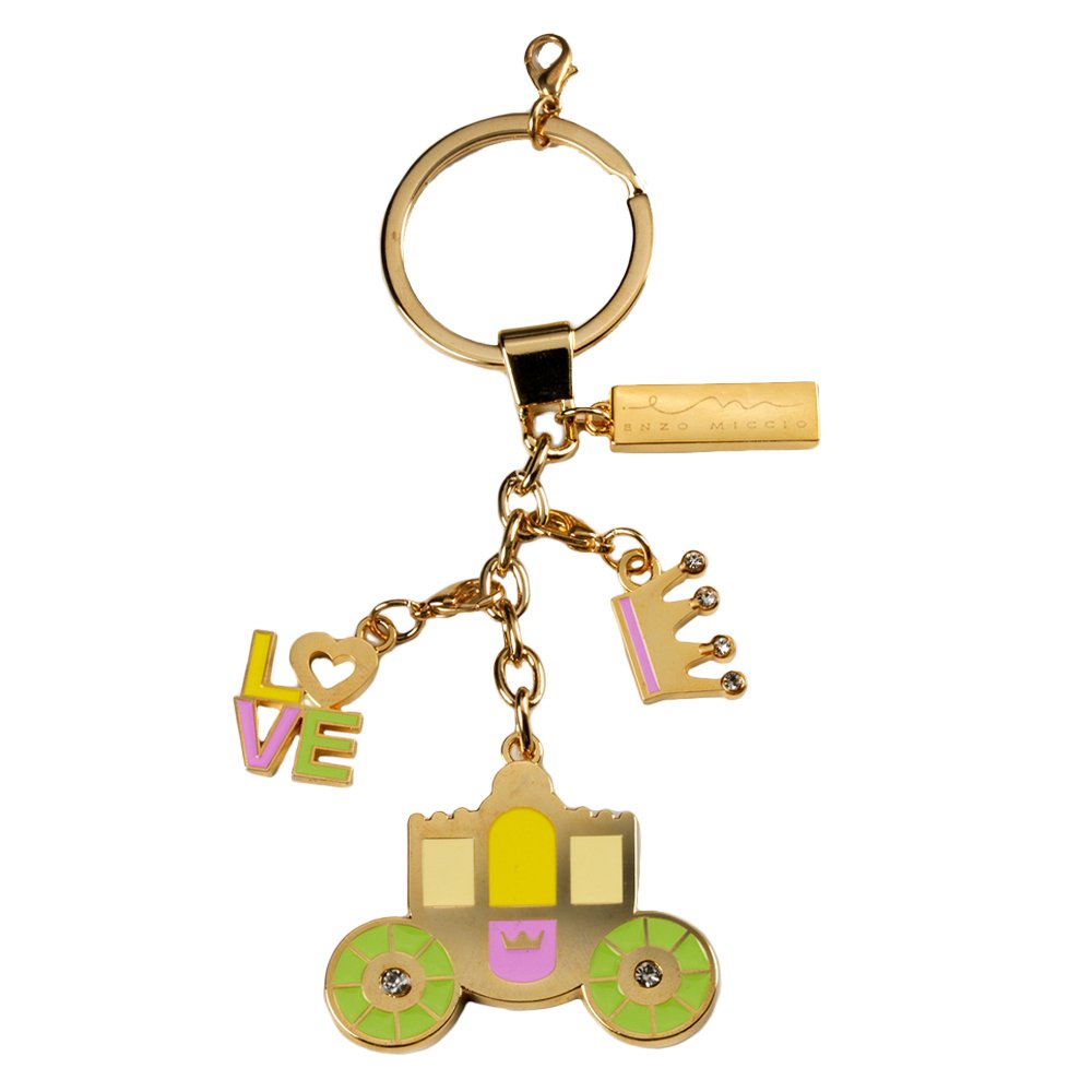 giftcadeau enzo miccio p082600 crown 钥匙扣,马车形状,镀金金属